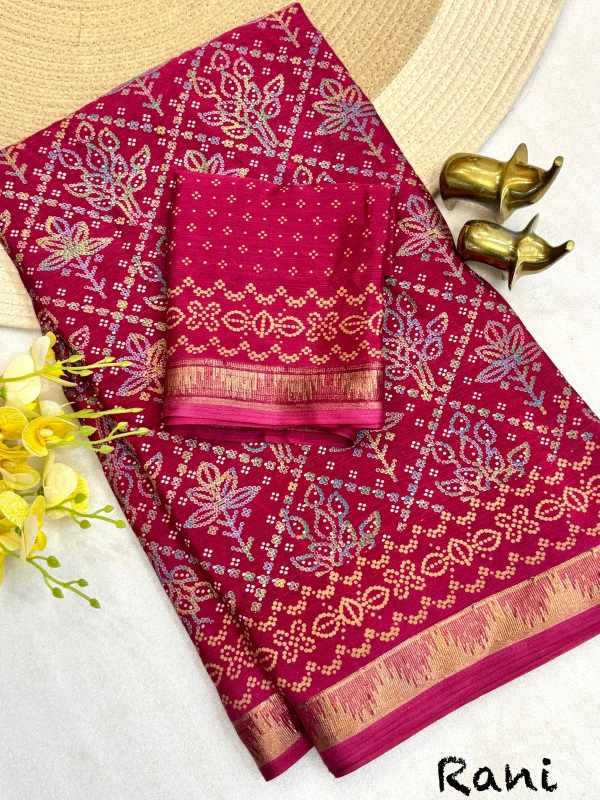Chinon Silk Printed Saree
