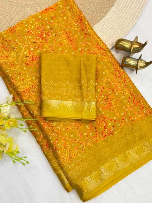 Chinon Silk Printed Saree