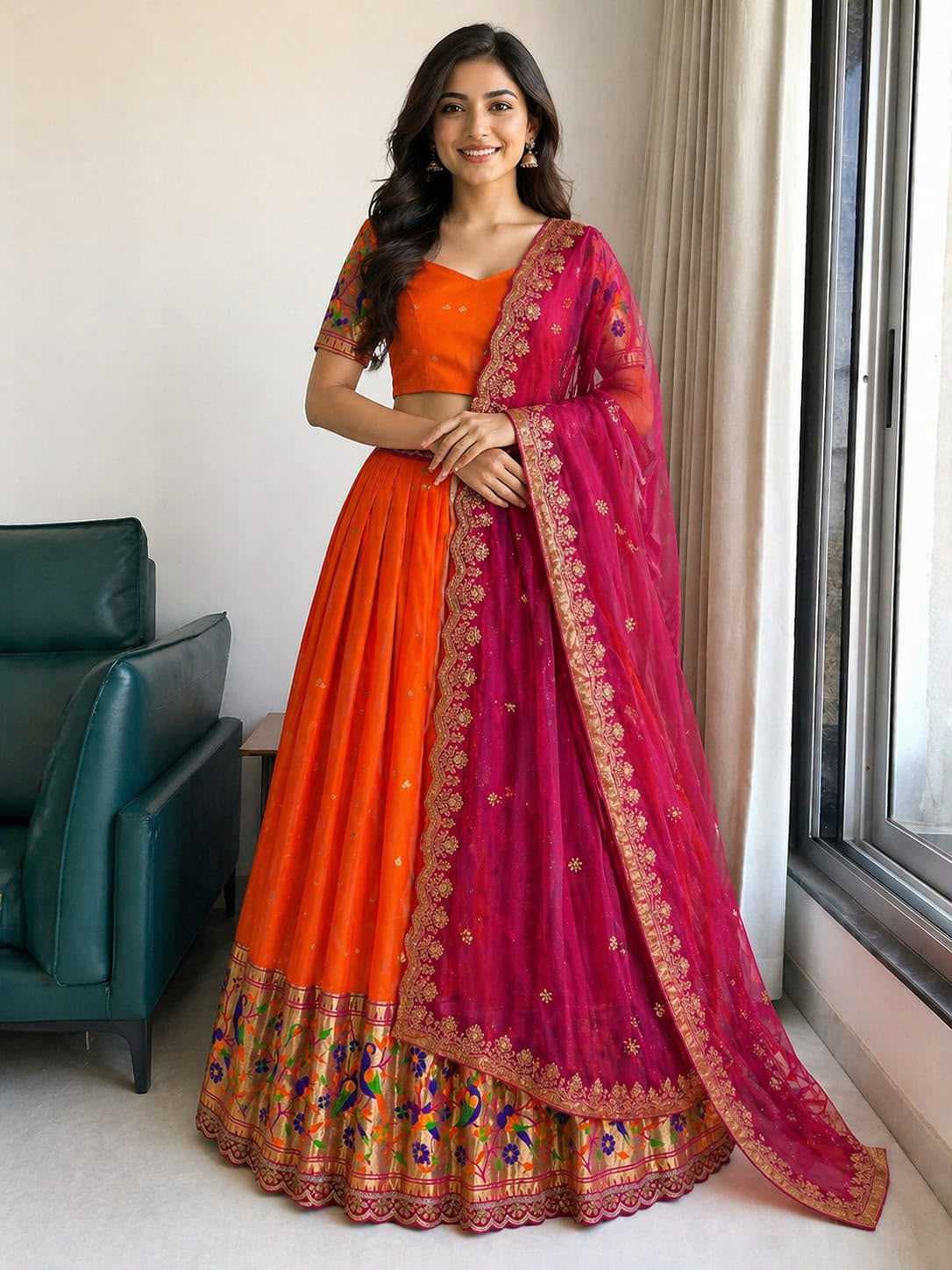 Pure Silk Designer Lehenga