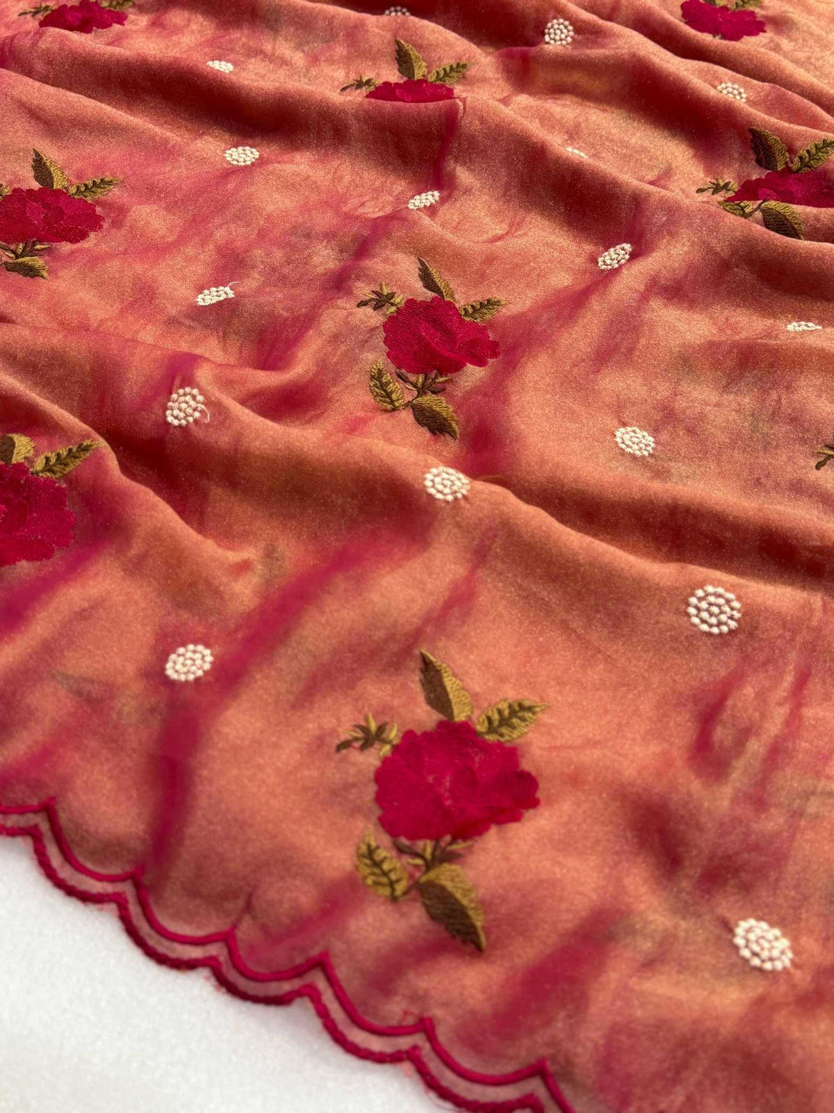 Rose Gold Soft Silk Saree