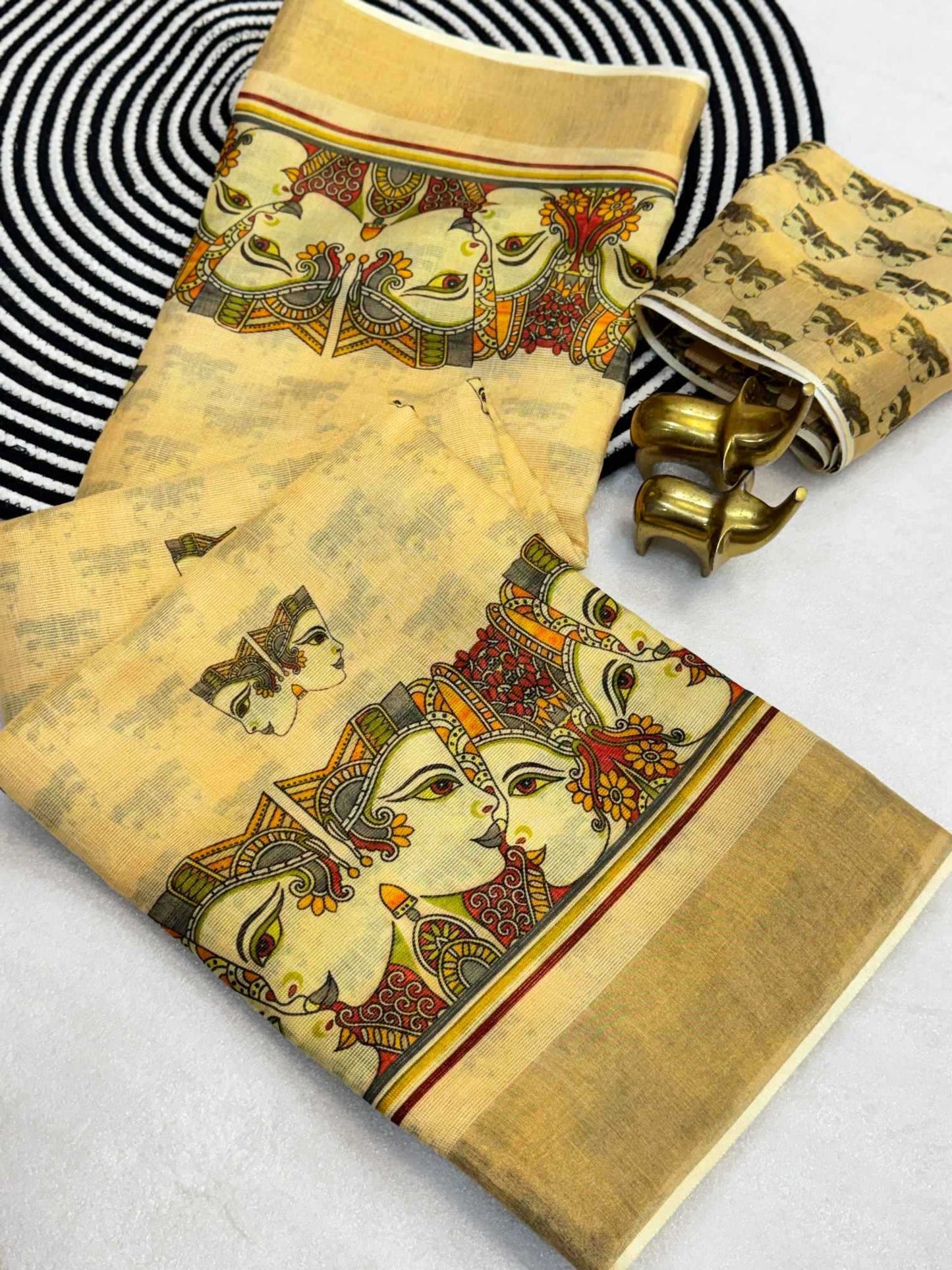 Tissue Printed Saree