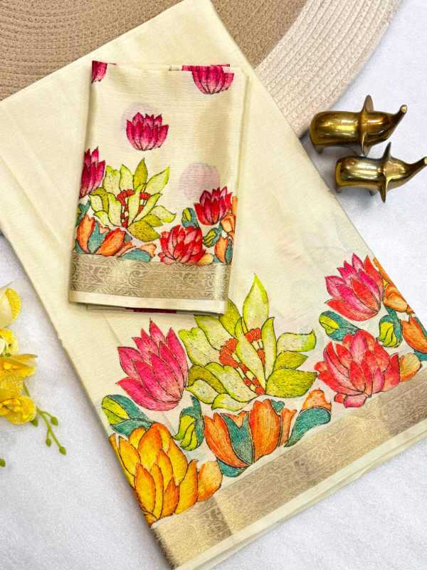 Chinon Silk Printed Saree