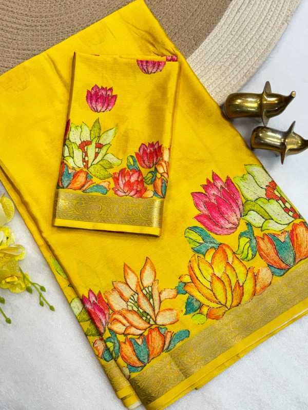 Chinon Silk Printed Saree