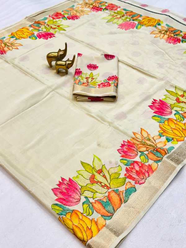 Chinon Silk Printed Saree