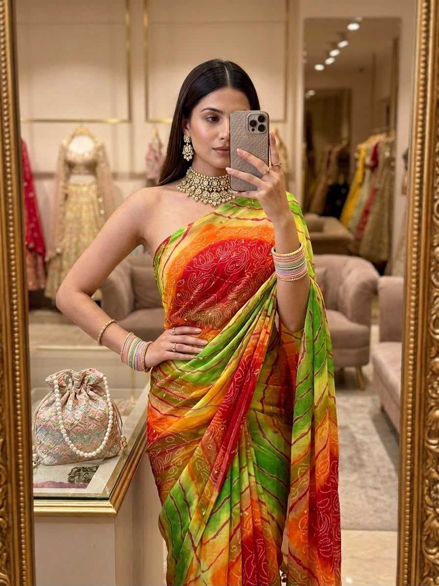 Georgette Sequence Saree