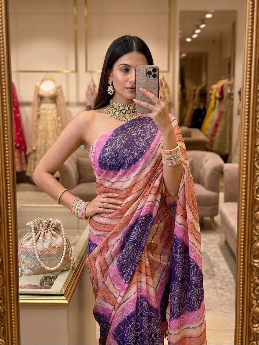 Georgette Sequence Saree