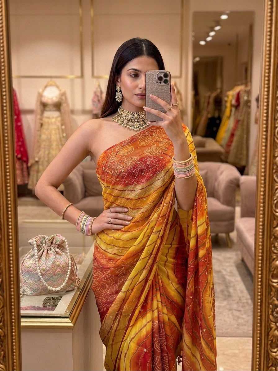 Georgette Sequence Saree