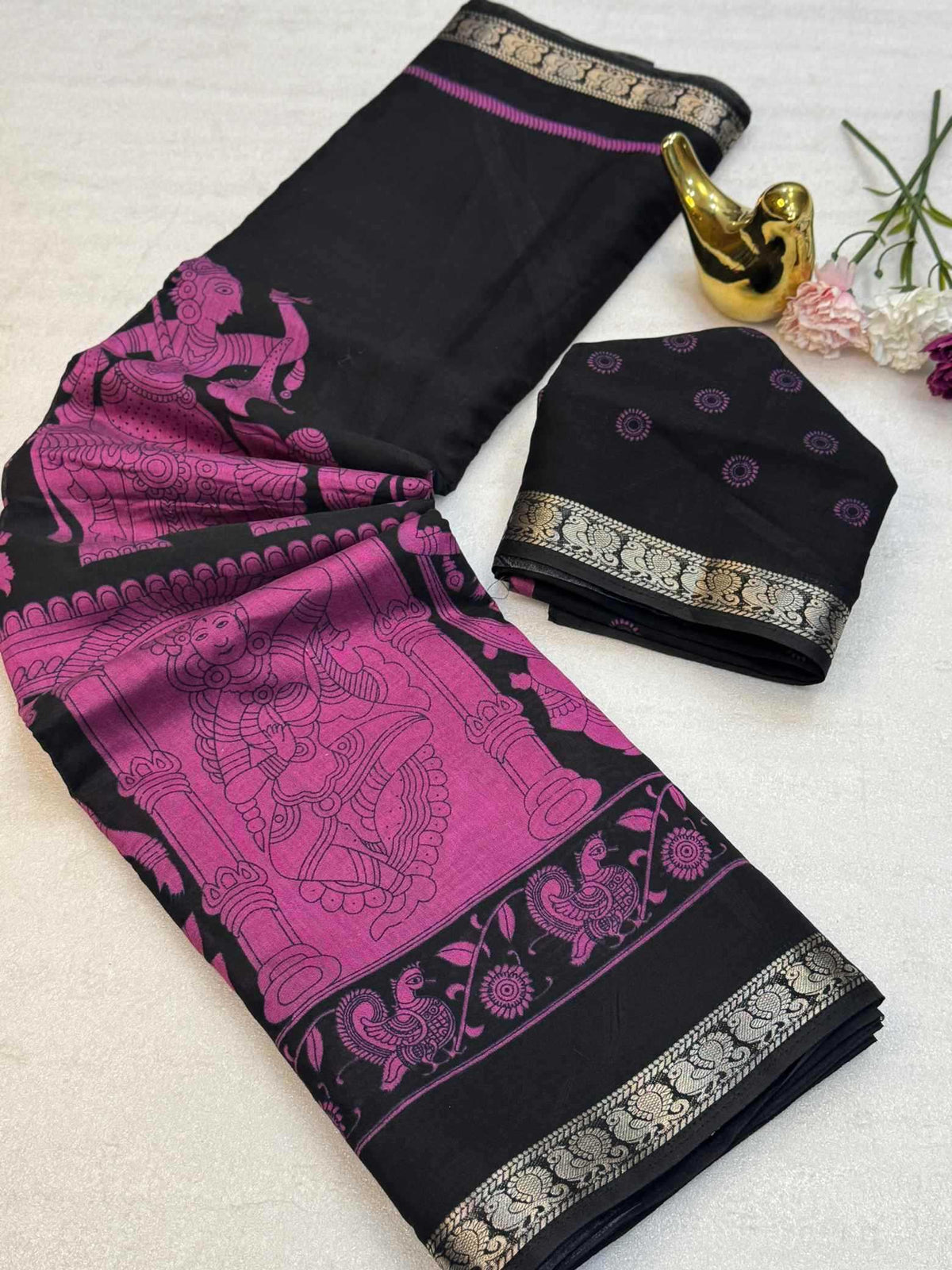 Silk Traditional Saree in Mustard