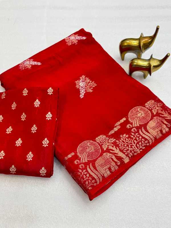 Silk Viscose Jacquard Saree