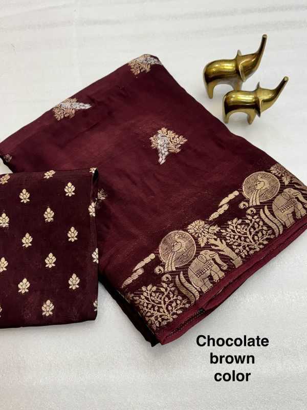 Silk Viscose Jacquard Saree