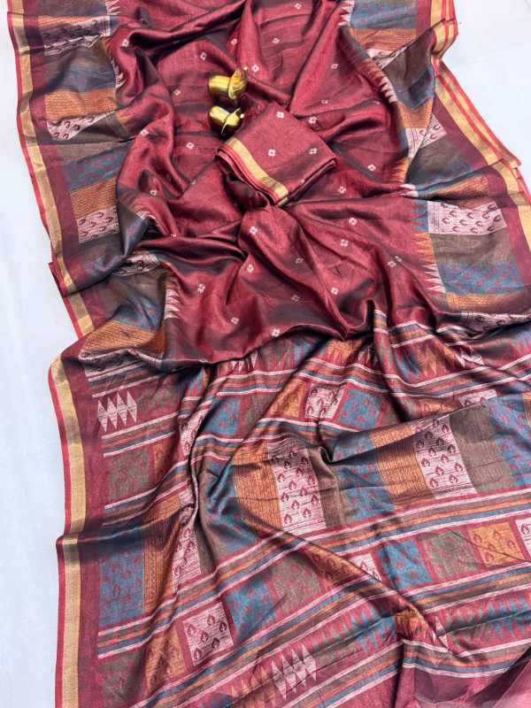 Soniya Cotton Printed Saree in Purple