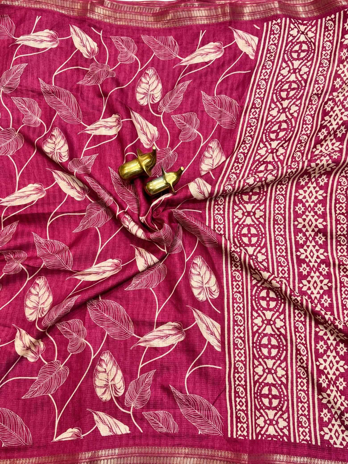 Subarna Tussar Silk Designer Saree in Brown