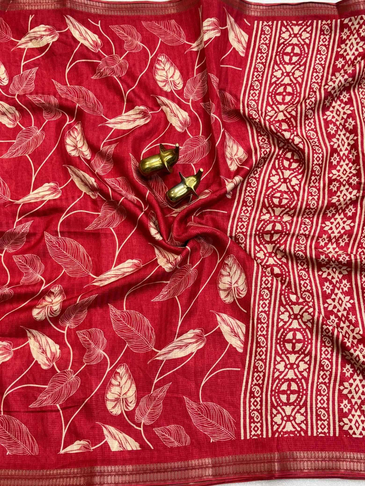 Subarna Tussar Silk Designer Saree in Brown