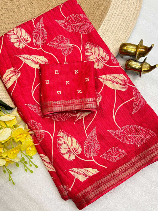 Subarna Tussar Silk Designer Saree in Mustard