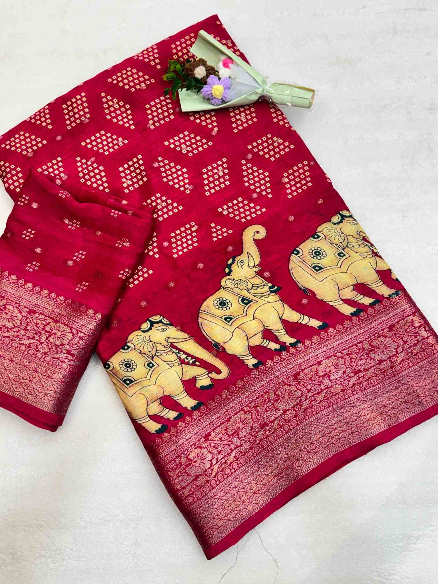 Chinon Silk Traditional Saree