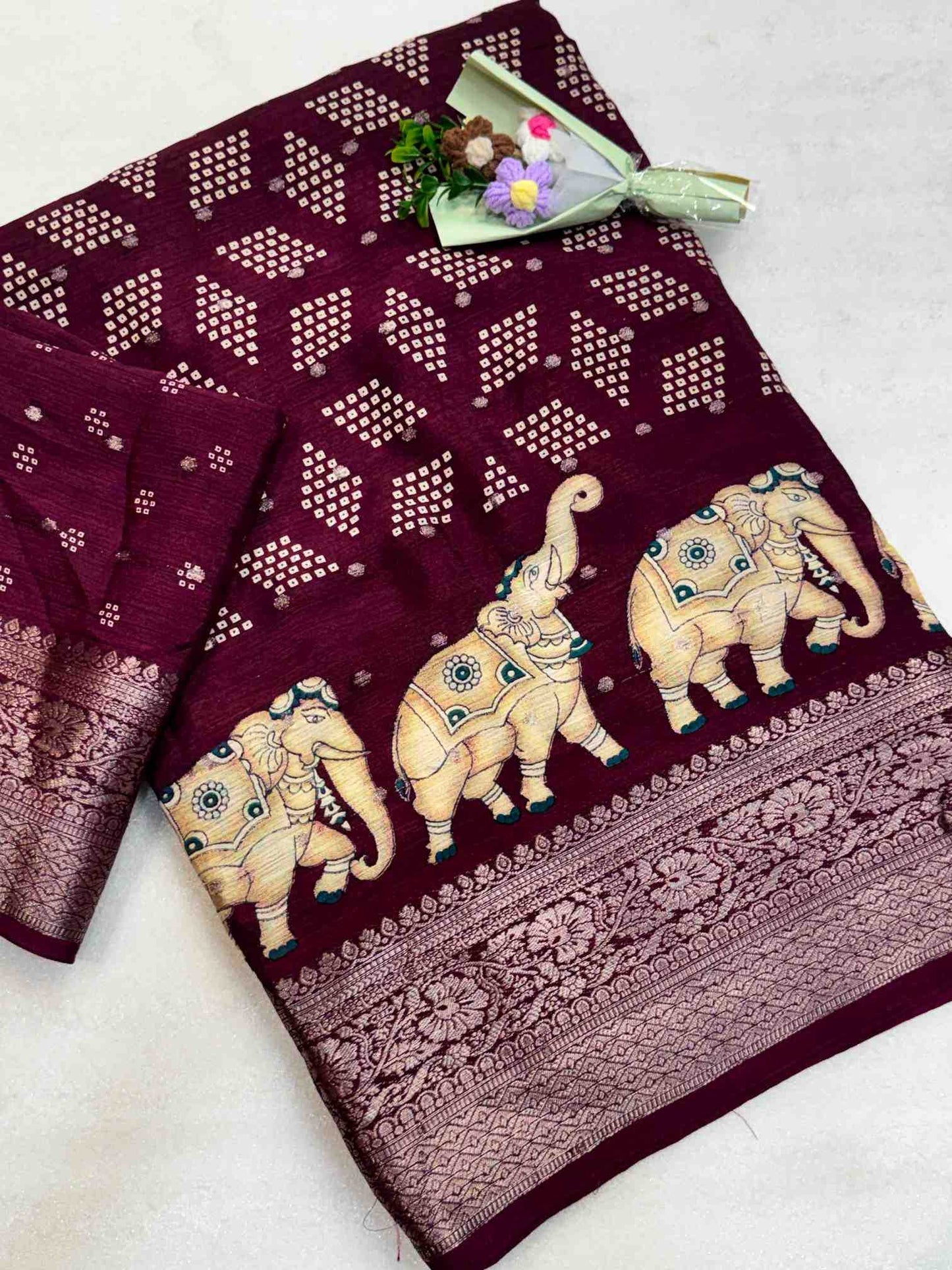 Chinon Silk Traditional Saree