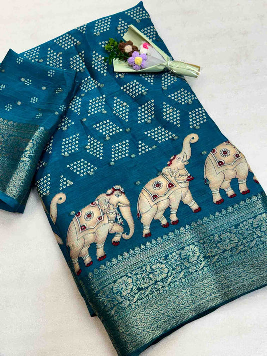 Chinon Silk Traditional Saree