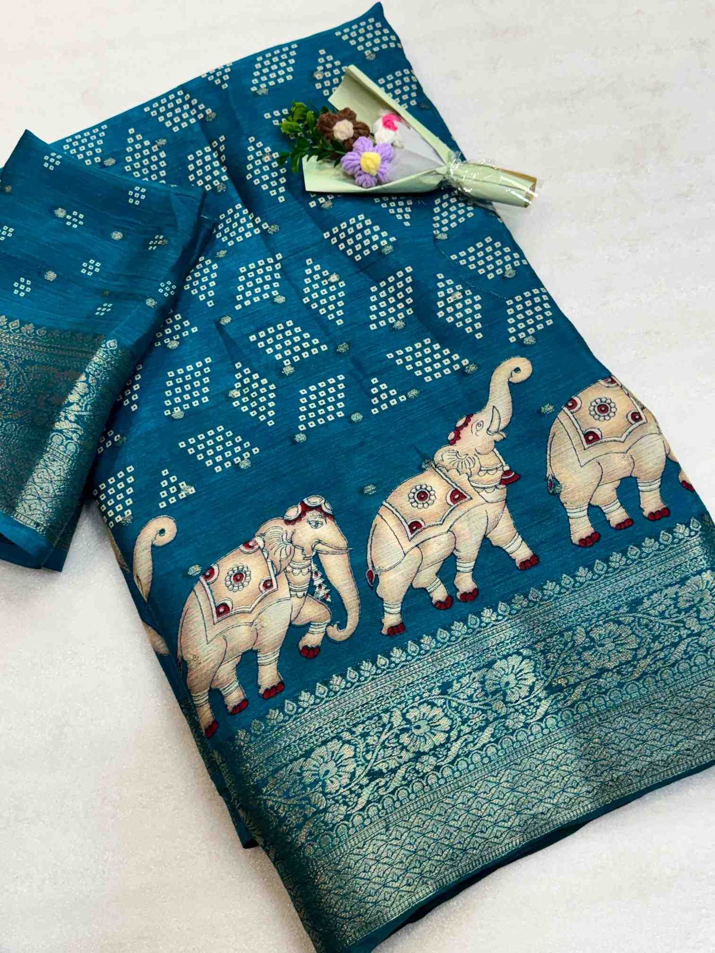 Chinon Silk Traditional Saree