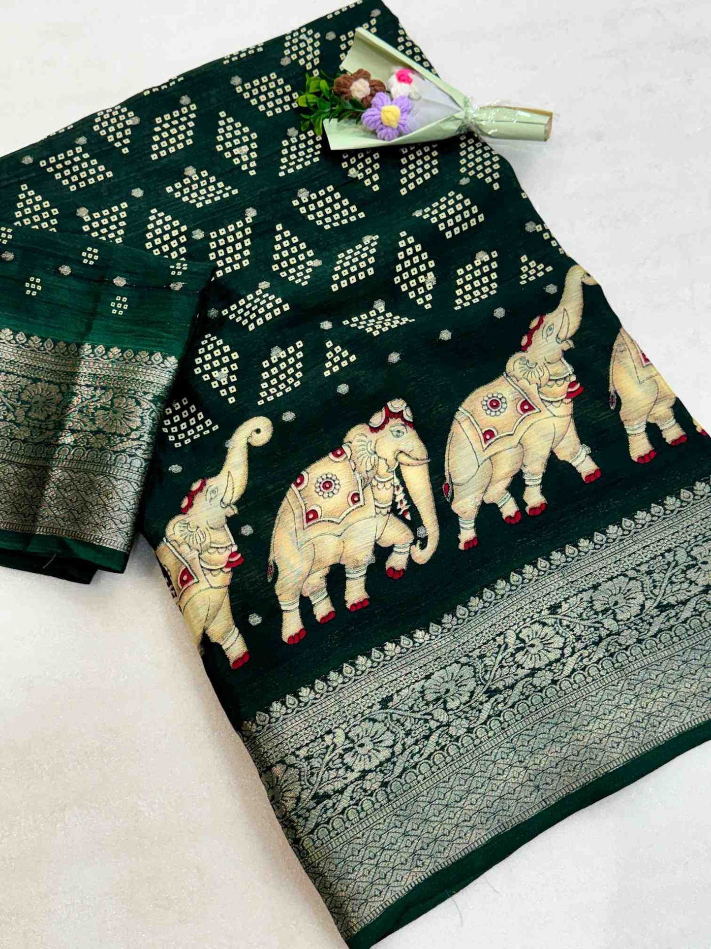 Chinon Silk Traditional Saree