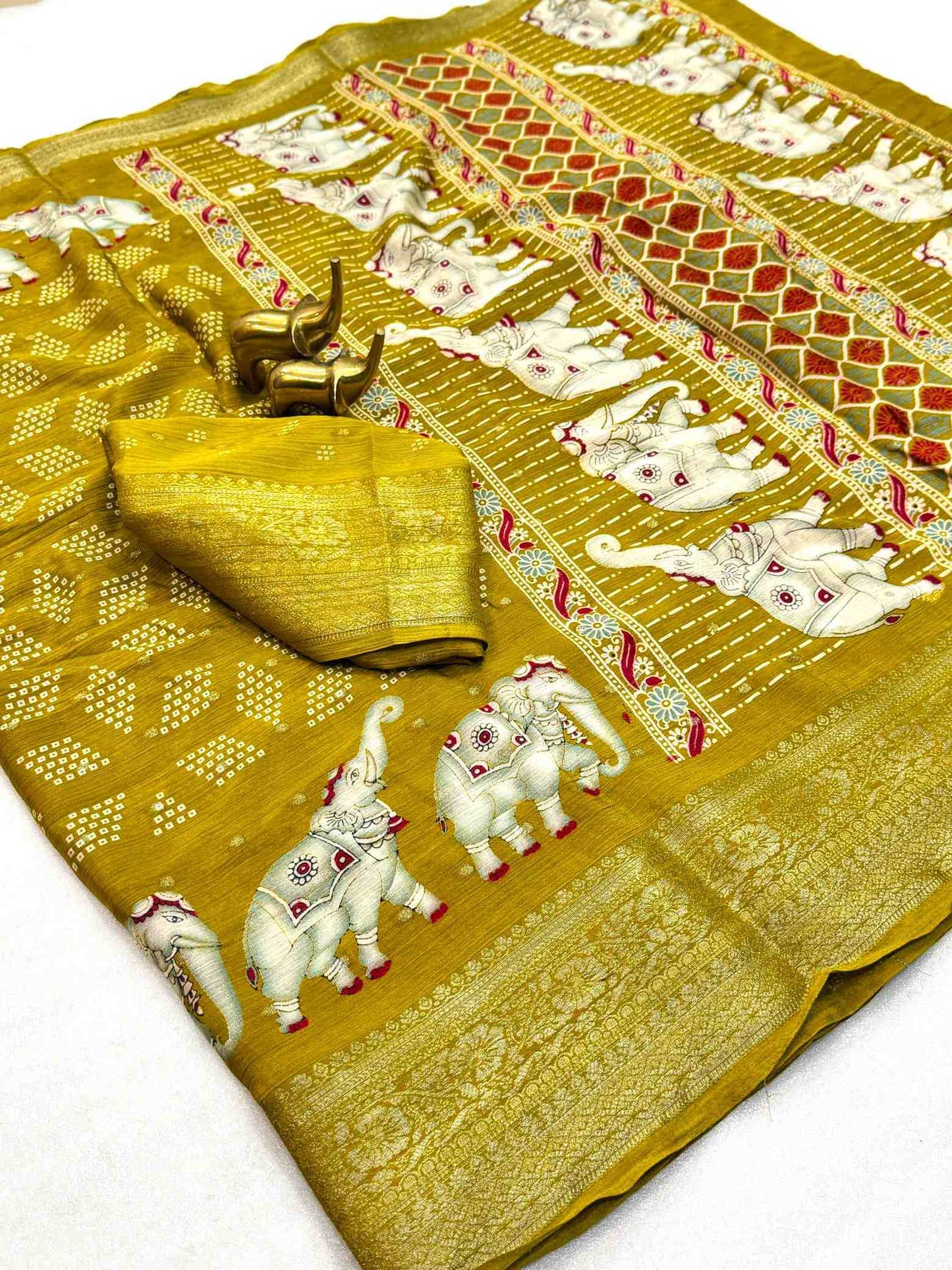 Chinon Silk Traditional Saree
