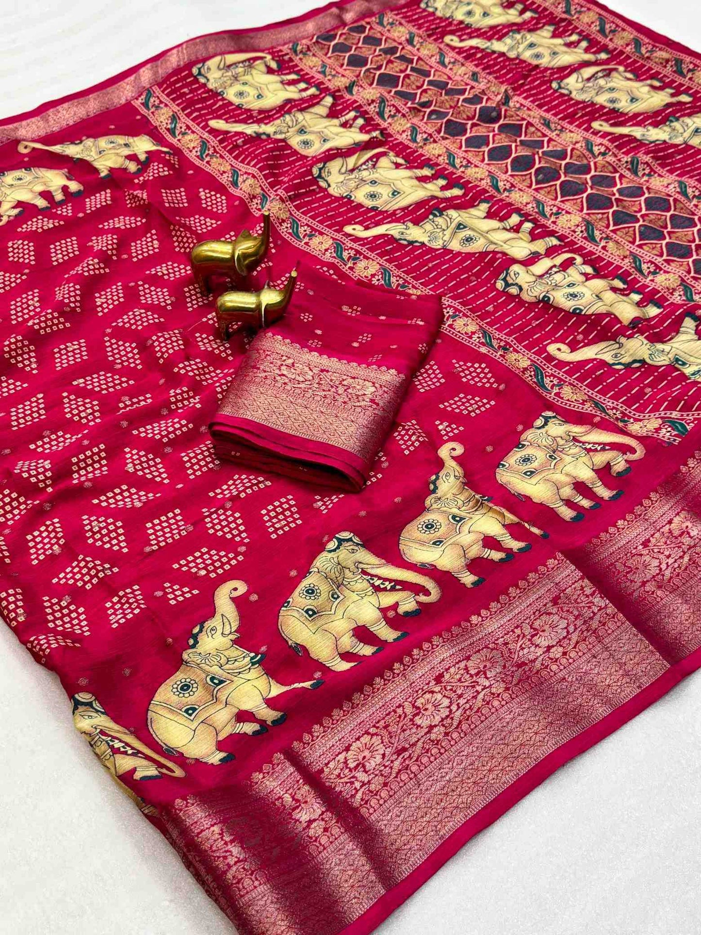Chinon Silk Traditional Saree