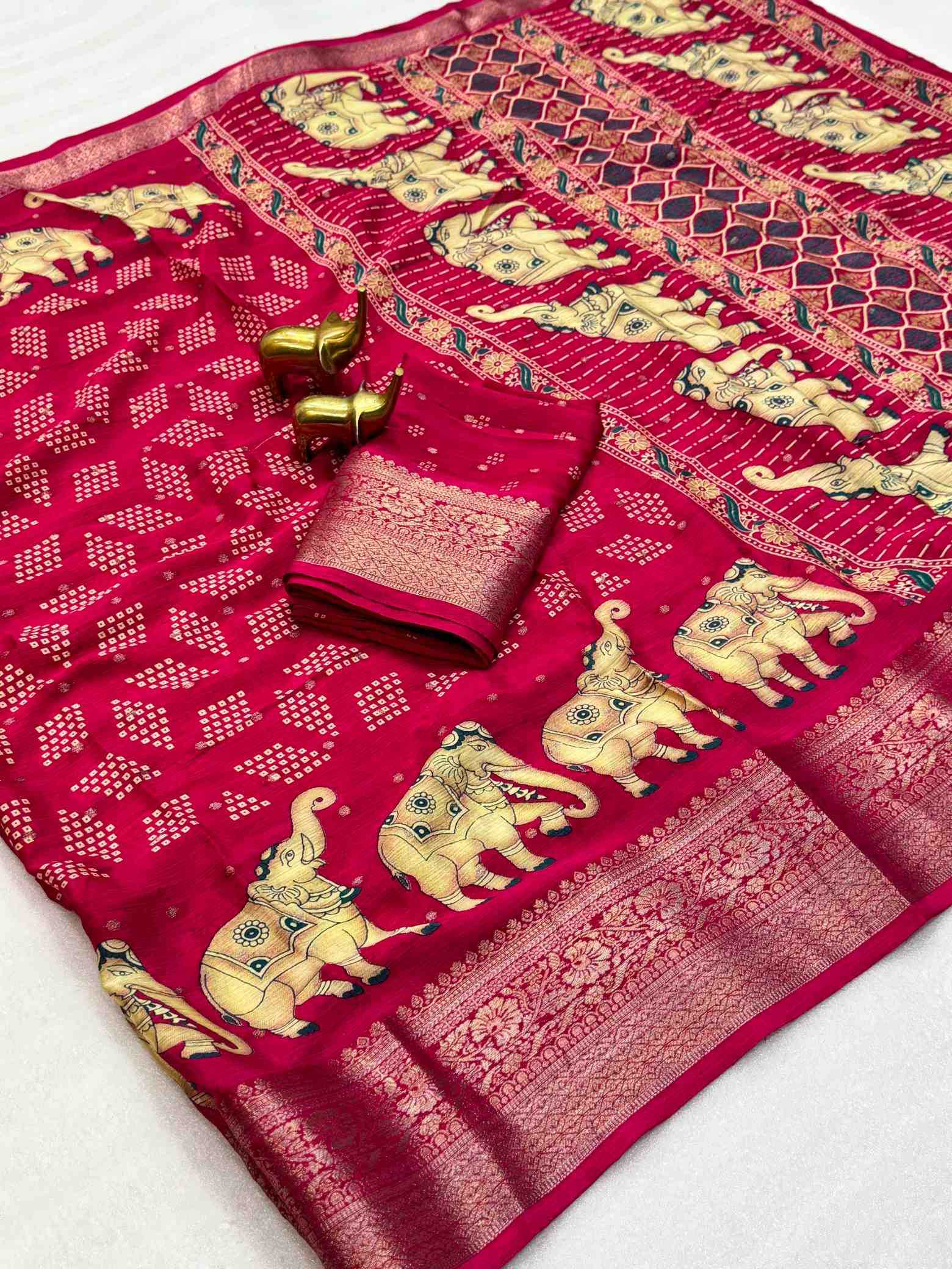 Chinon Silk Traditional Saree