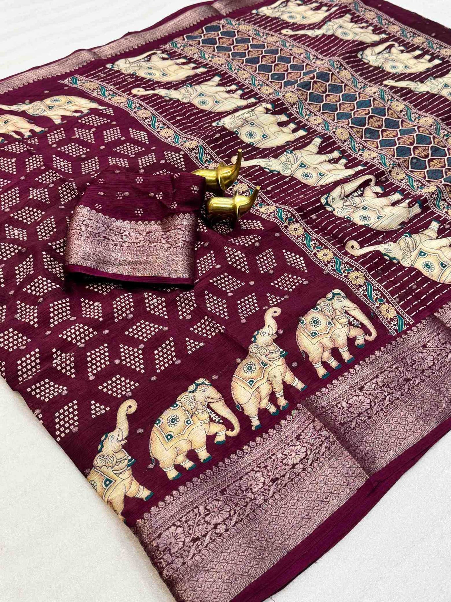 Chinon Silk Traditional Saree