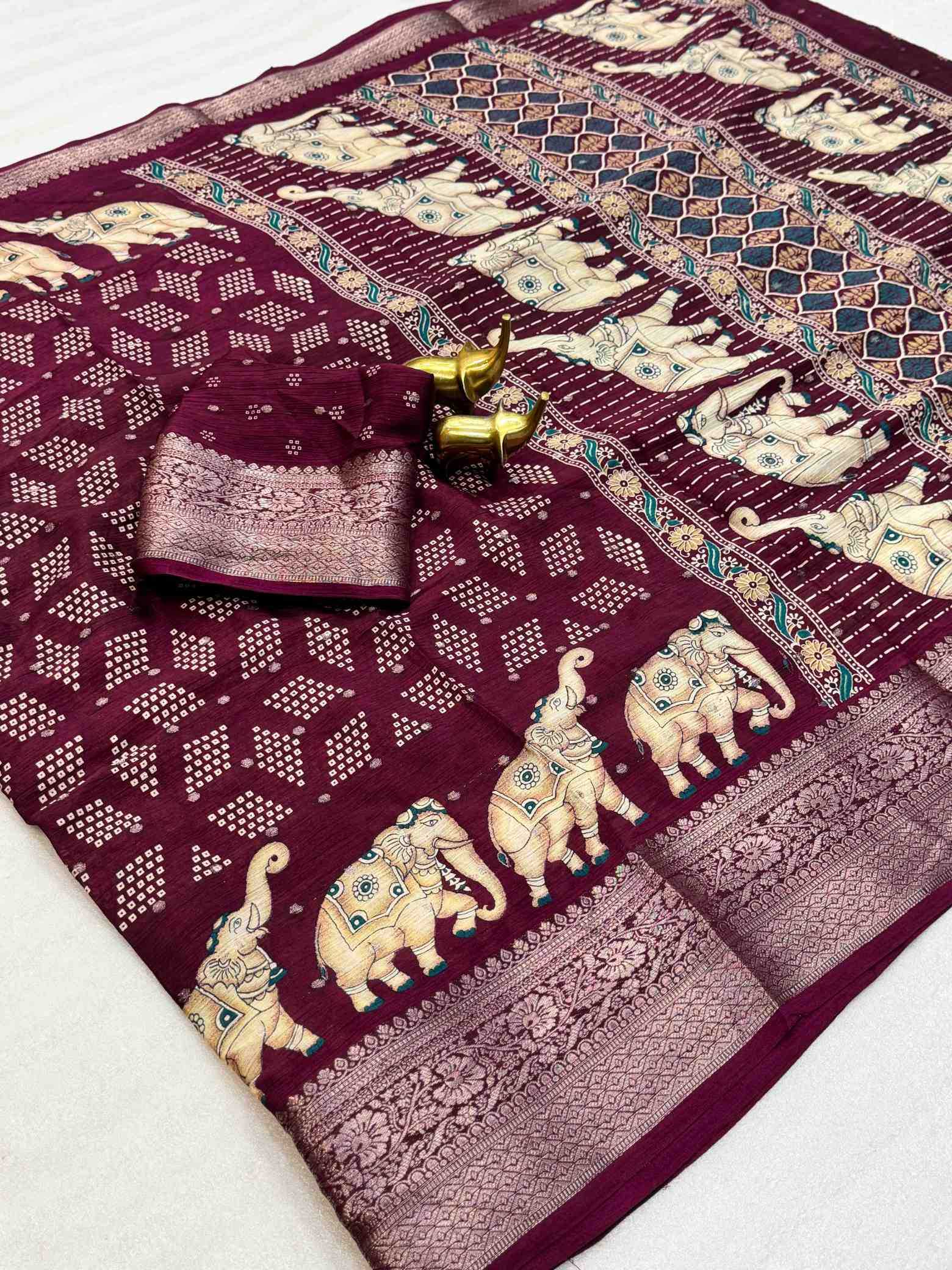 Chinon Silk Traditional Saree