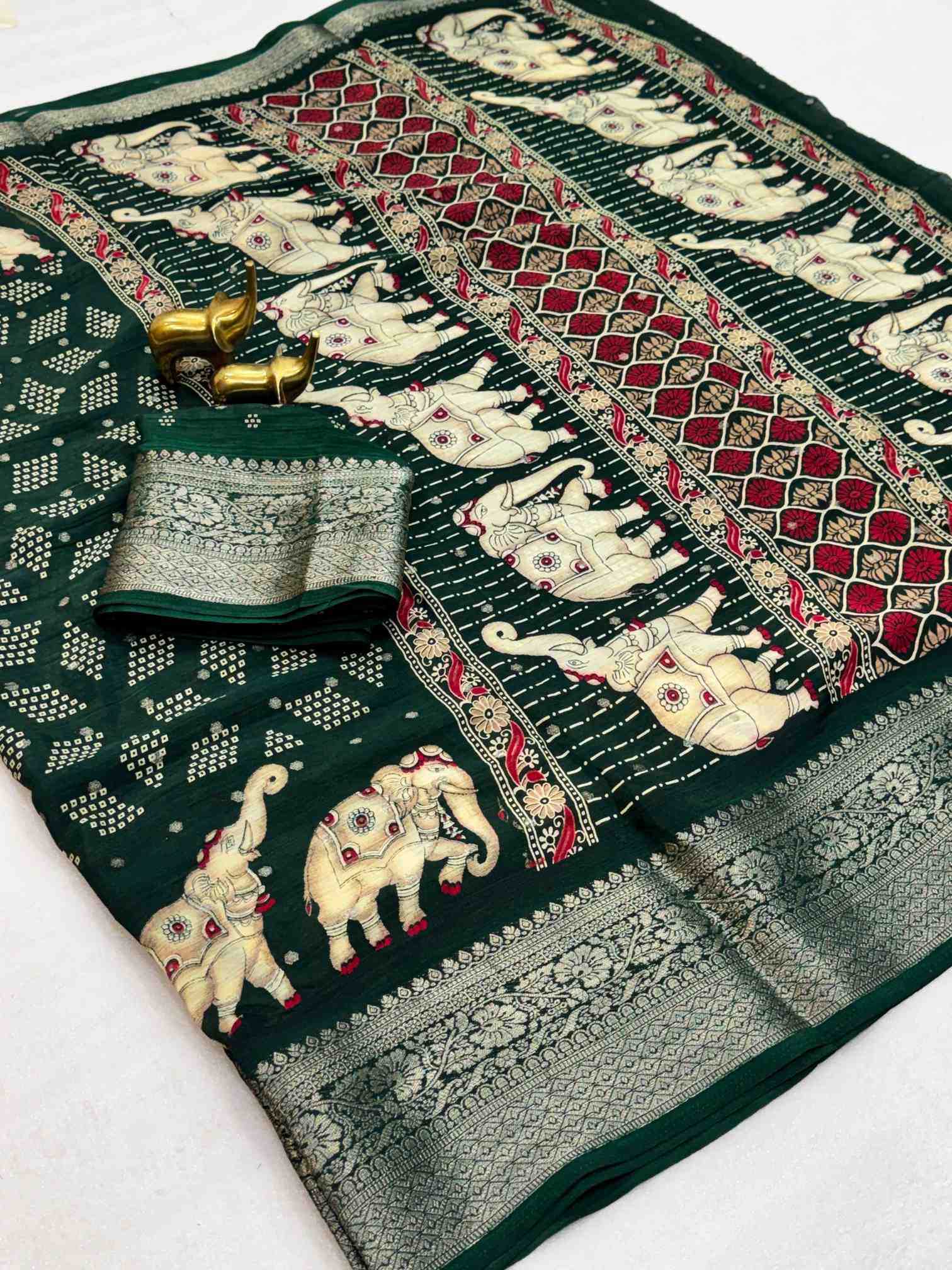 Chinon Silk Traditional Saree