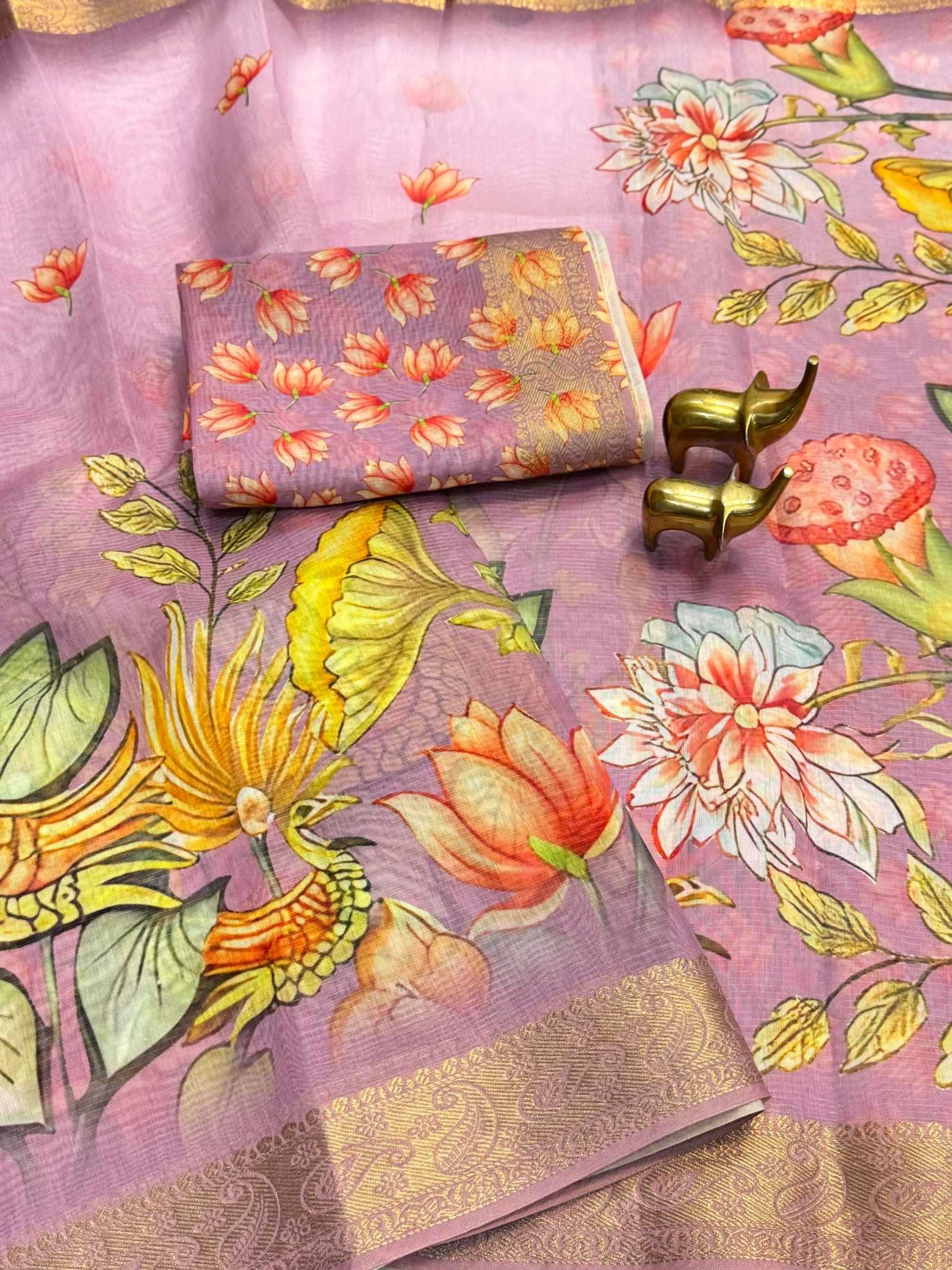 Cotton Kalamkari Saree
