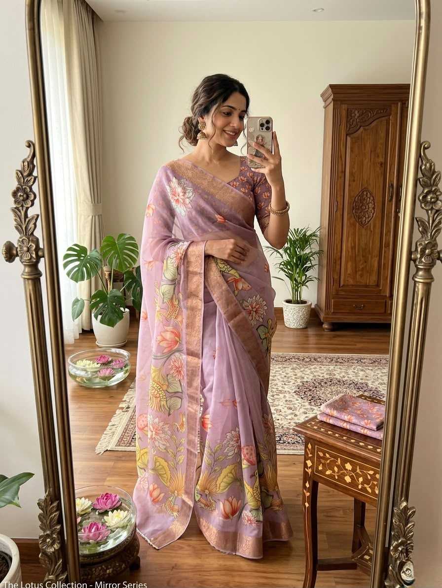 Cotton Kalamkari Saree