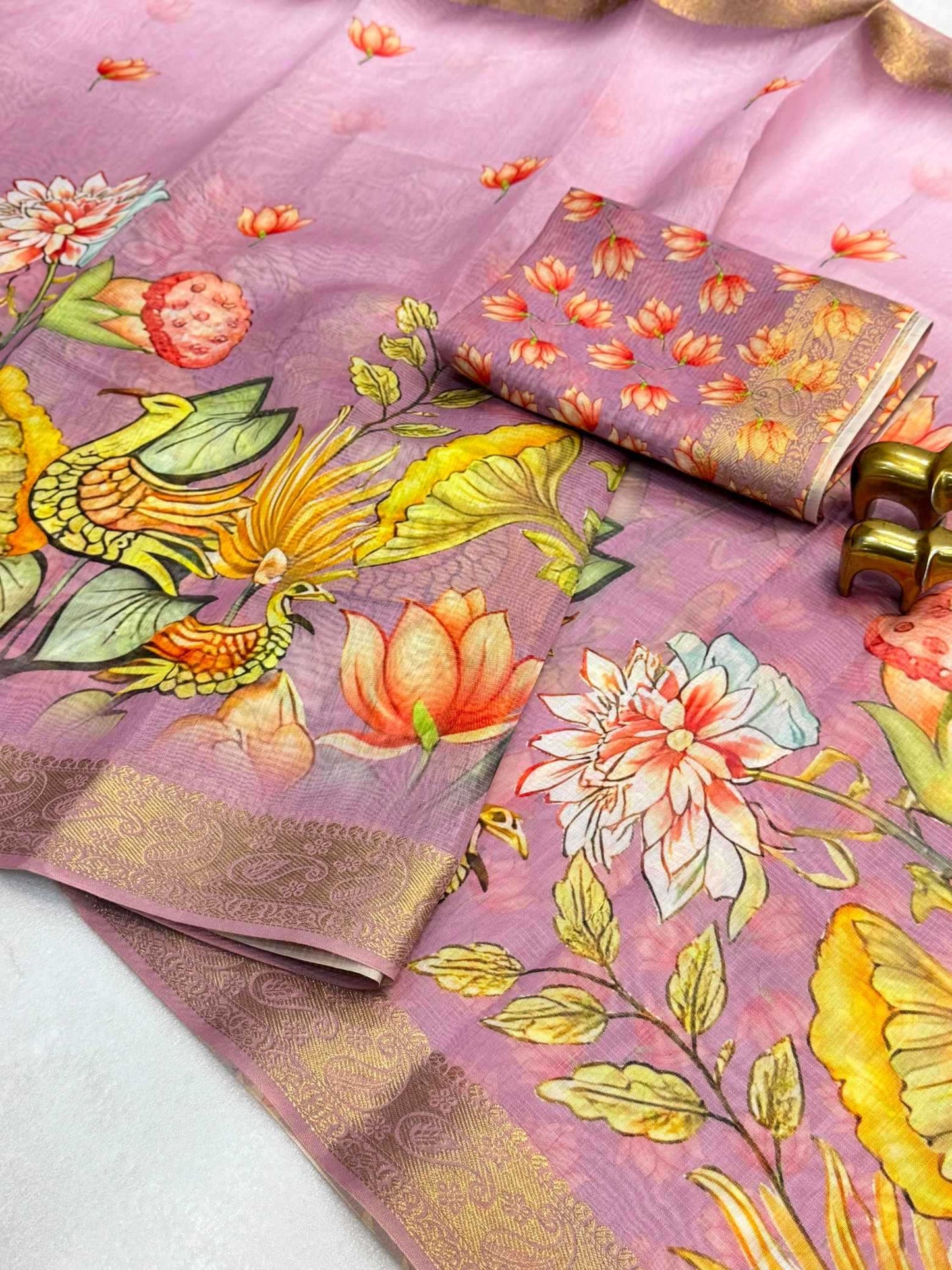Cotton Kalamkari Saree