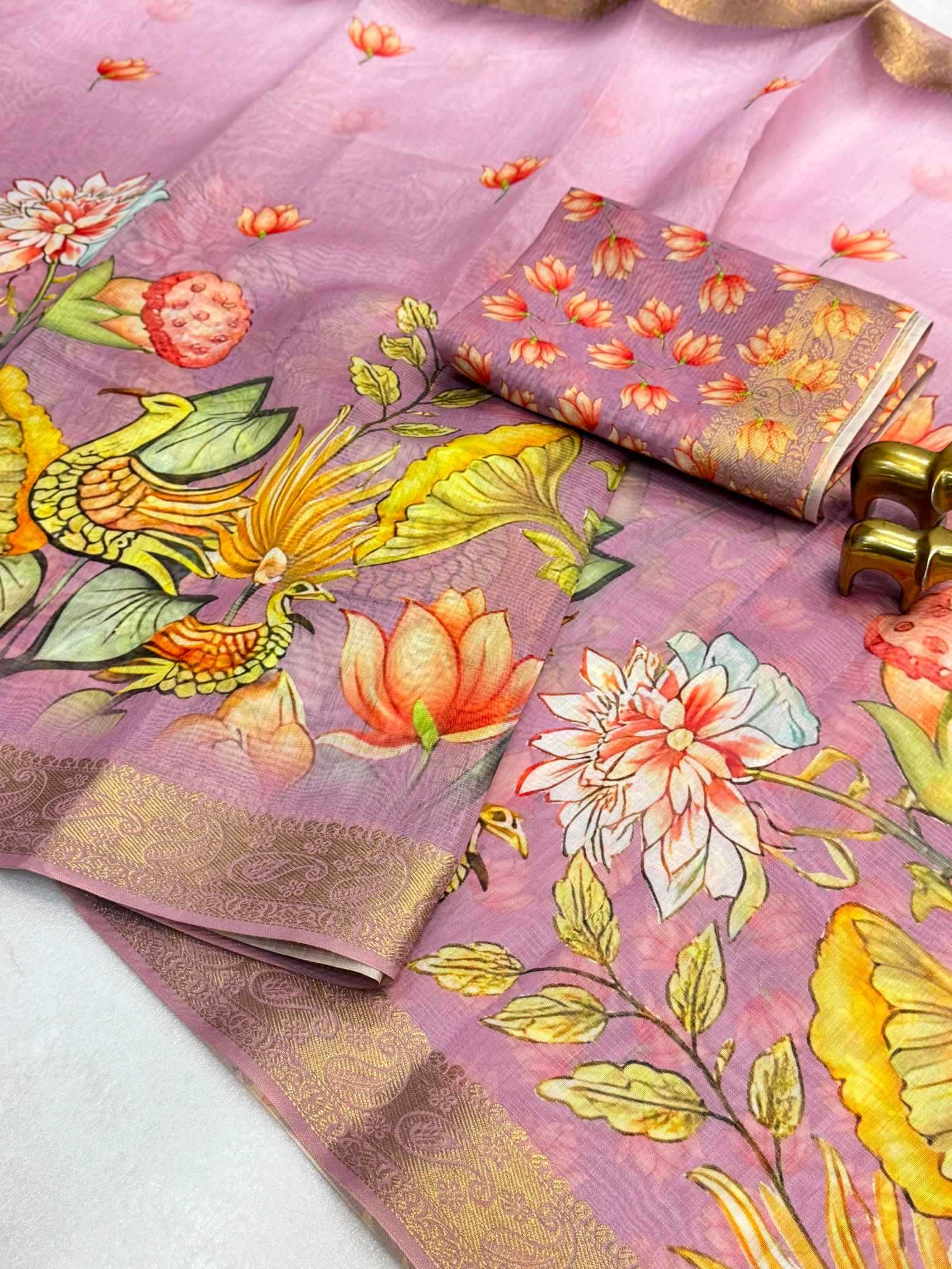 Cotton Kalamkari Saree