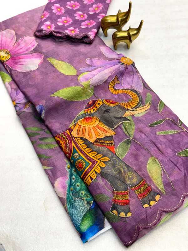 Chanderi Cotton Printed Saree