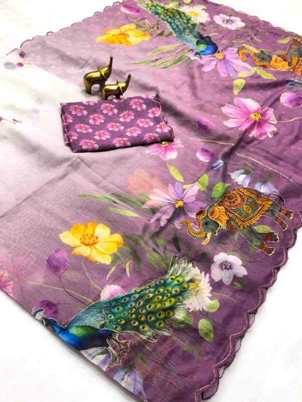 Chanderi Cotton Printed Saree