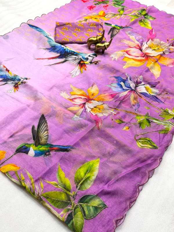 Chanderi Cotton Printed Saree