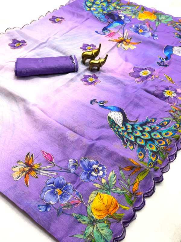 Chanderi Cotton Printed Saree