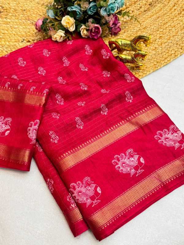Chex Silk Designer Saree