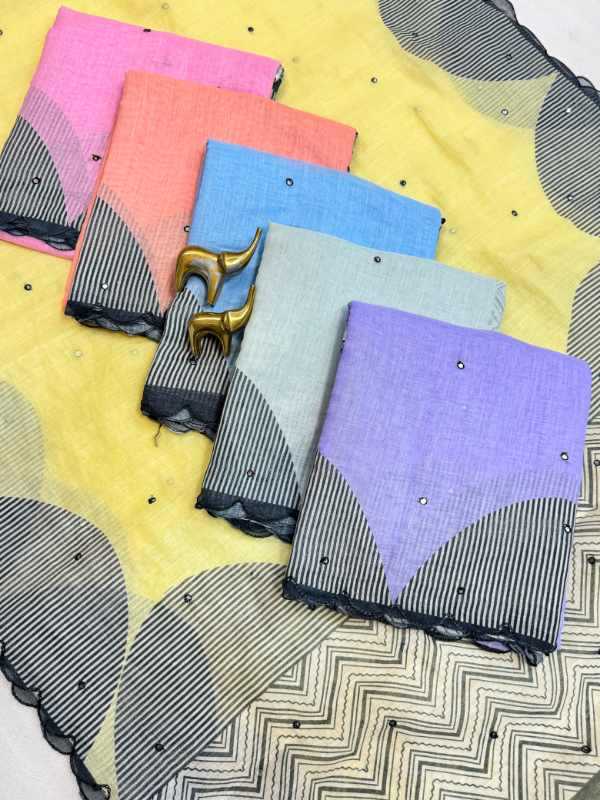Linen Designer Saree