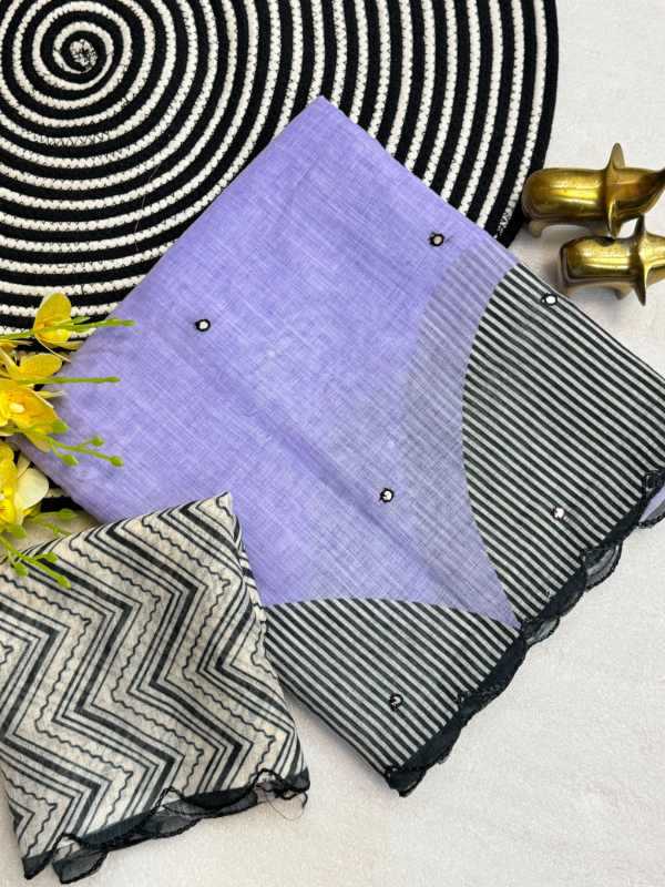 Linen Designer Saree
