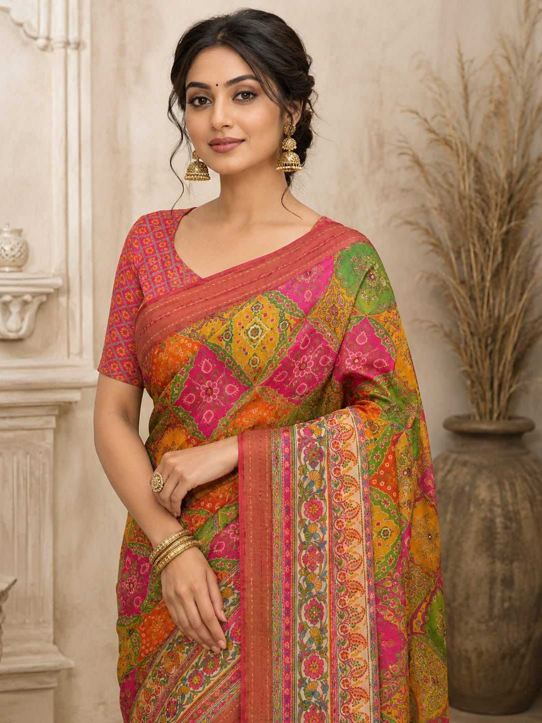 Tussar Silk Printed Saree
