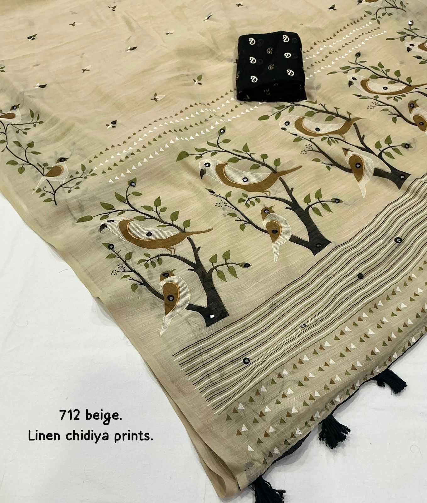 Linen Designer Saree