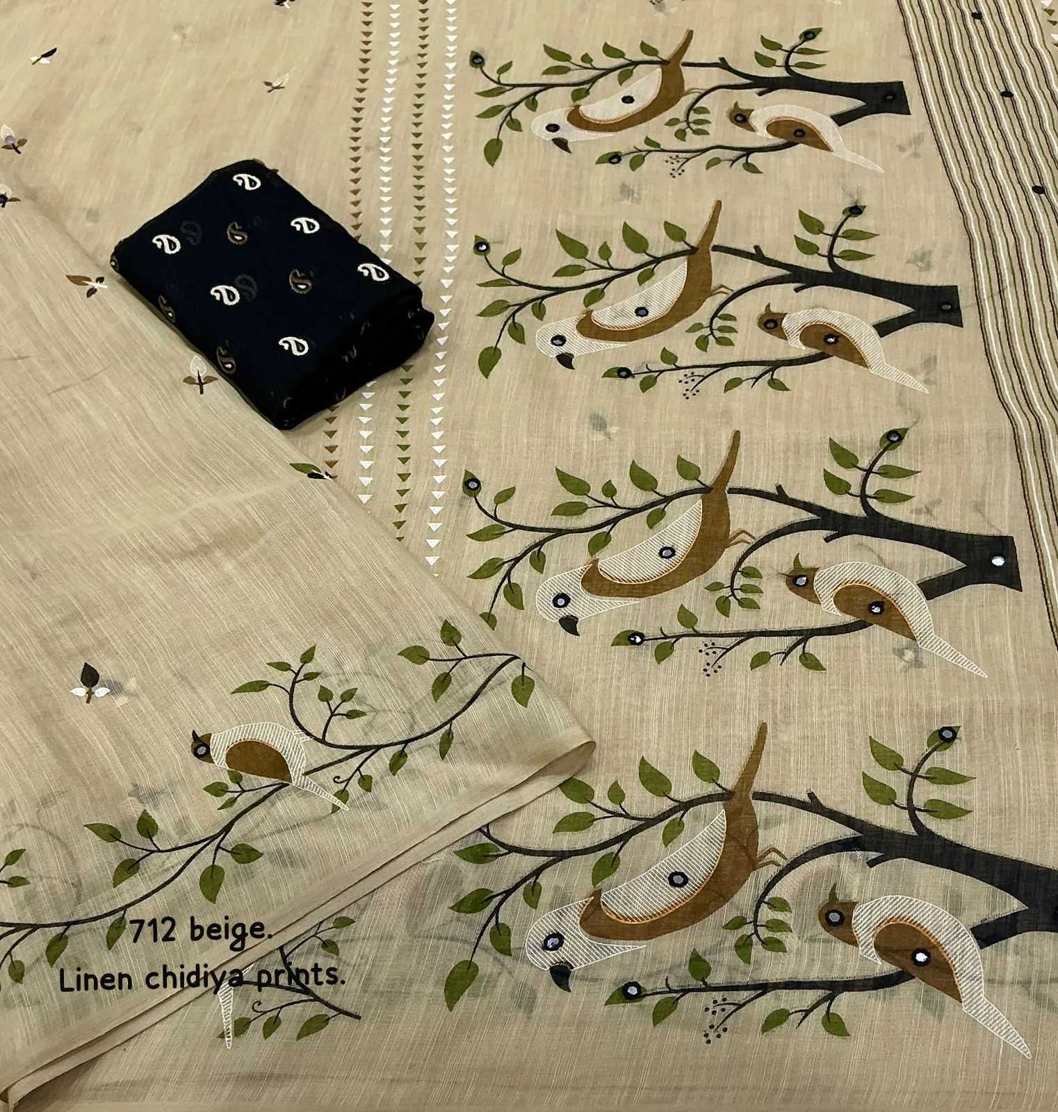 Linen Designer Saree