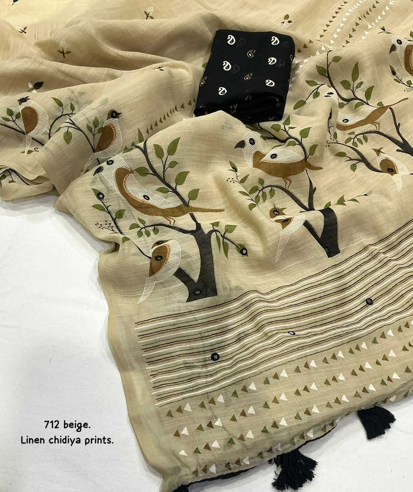 Linen Designer Saree