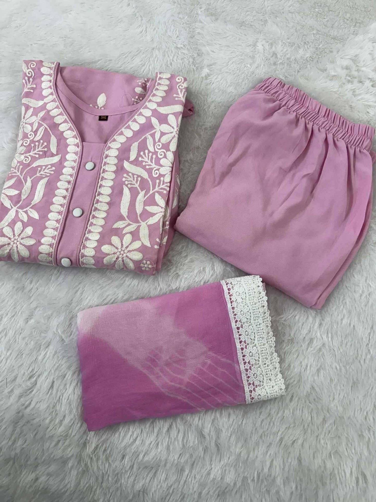 Rayon Embroidery Suit