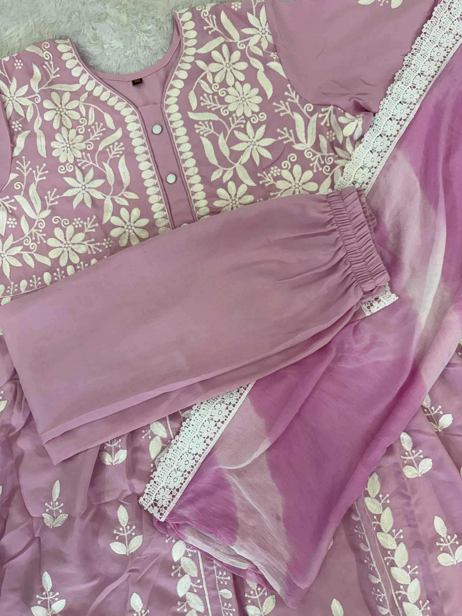 Rayon Embroidery Suit