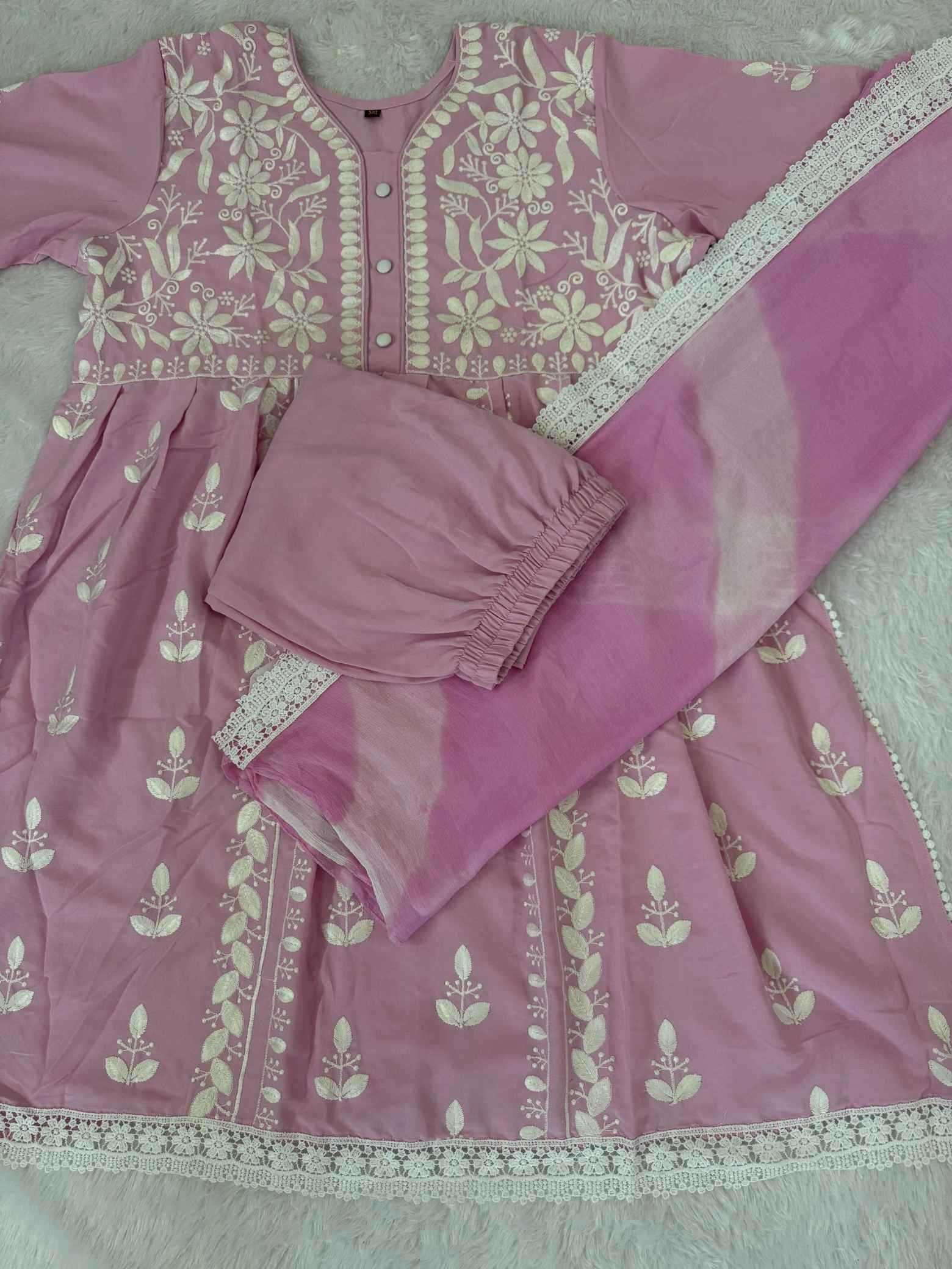 Rayon Embroidery Suit