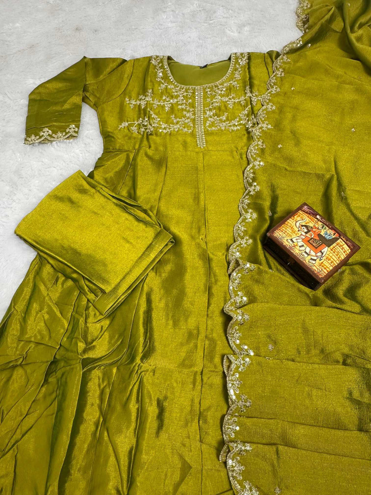 Vichitra Silk Party Wear Kurti