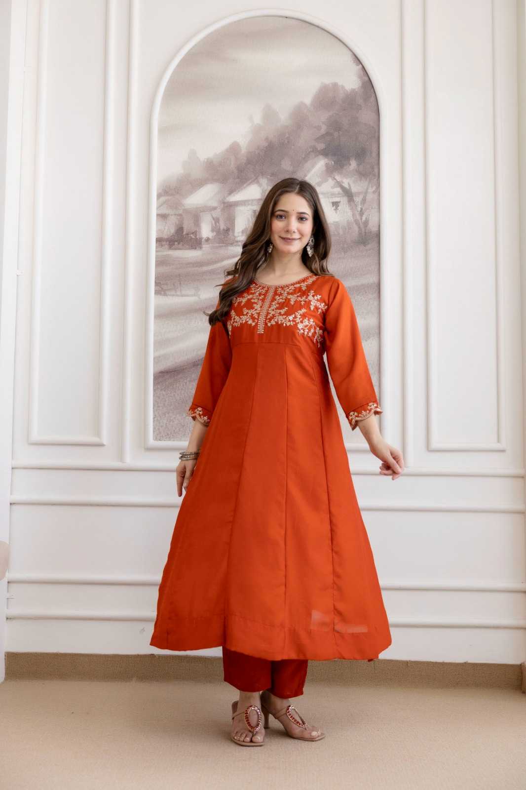 Vichitra Silk Party Wear Kurti