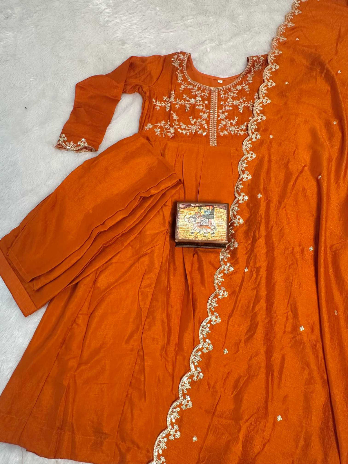 Vichitra Silk Party Wear Kurti